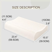 Oreiller contour en latex 100% naturel et biologique pour dormir sur le ventre