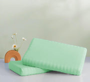 Contour Latex Pillows for Sleeping, Bubbles Shape Massage Pillow for Side Back Stomach Sleepers (Bright Green)