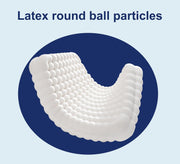 Contour Latex Pillows for Sleeping, Bubbles Shape Massage Pillow for Side Back Stomach Sleepers (Blue)