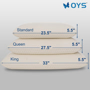 Organic Latex Pillows Molded Classic Bed Pillow(Queen/Soft)