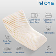 Organic Latex Pillows Molded Classic Bed Pillow(Queen/Soft)