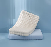 Contour Latex Pillows for Sleeping, Bubbles Shape Massage Pillow for Side Back Stomach Sleepers (Blue)