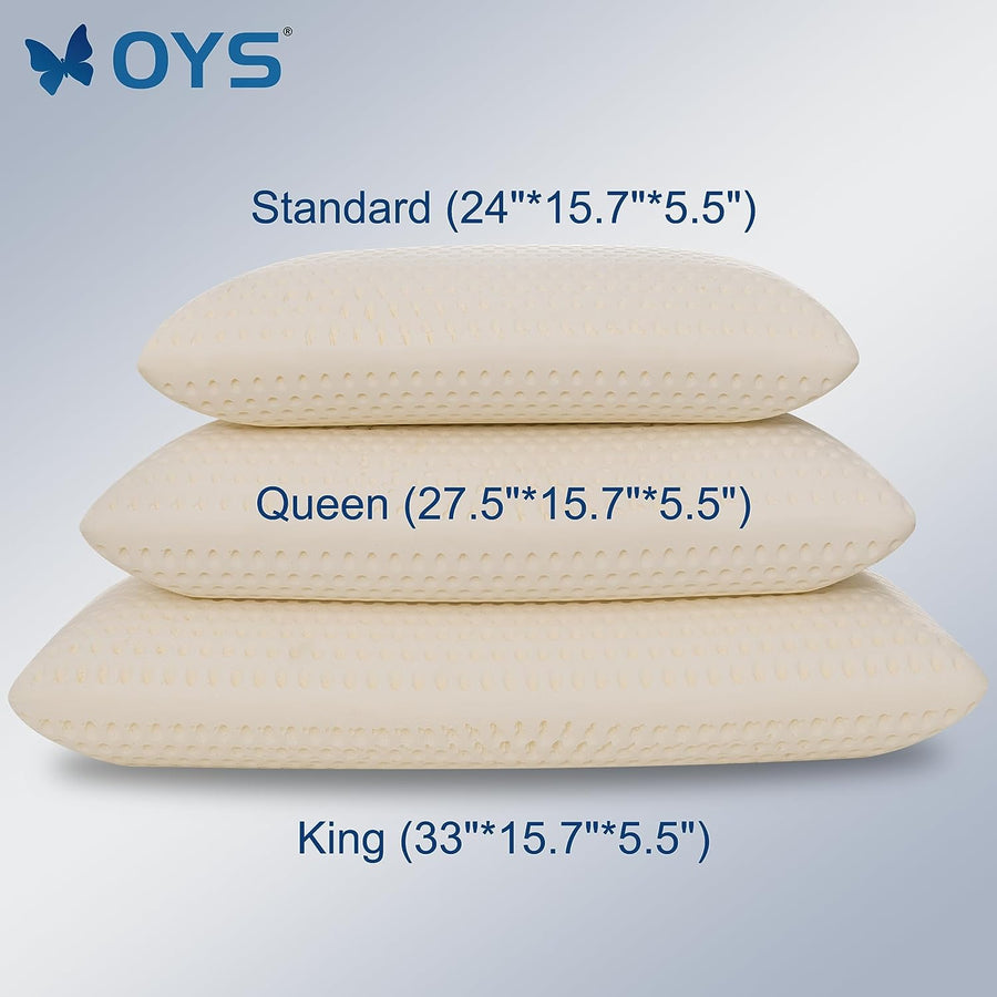 Talalay Oreiller en Latex pour Dormir - King 33"×15.7"×5.5", Ferme 