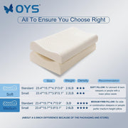 Contour Latex Pillows for Sleeping, Ergonomic Bed Pillow for Side Back Stomach Sleepers (Small/Soft)