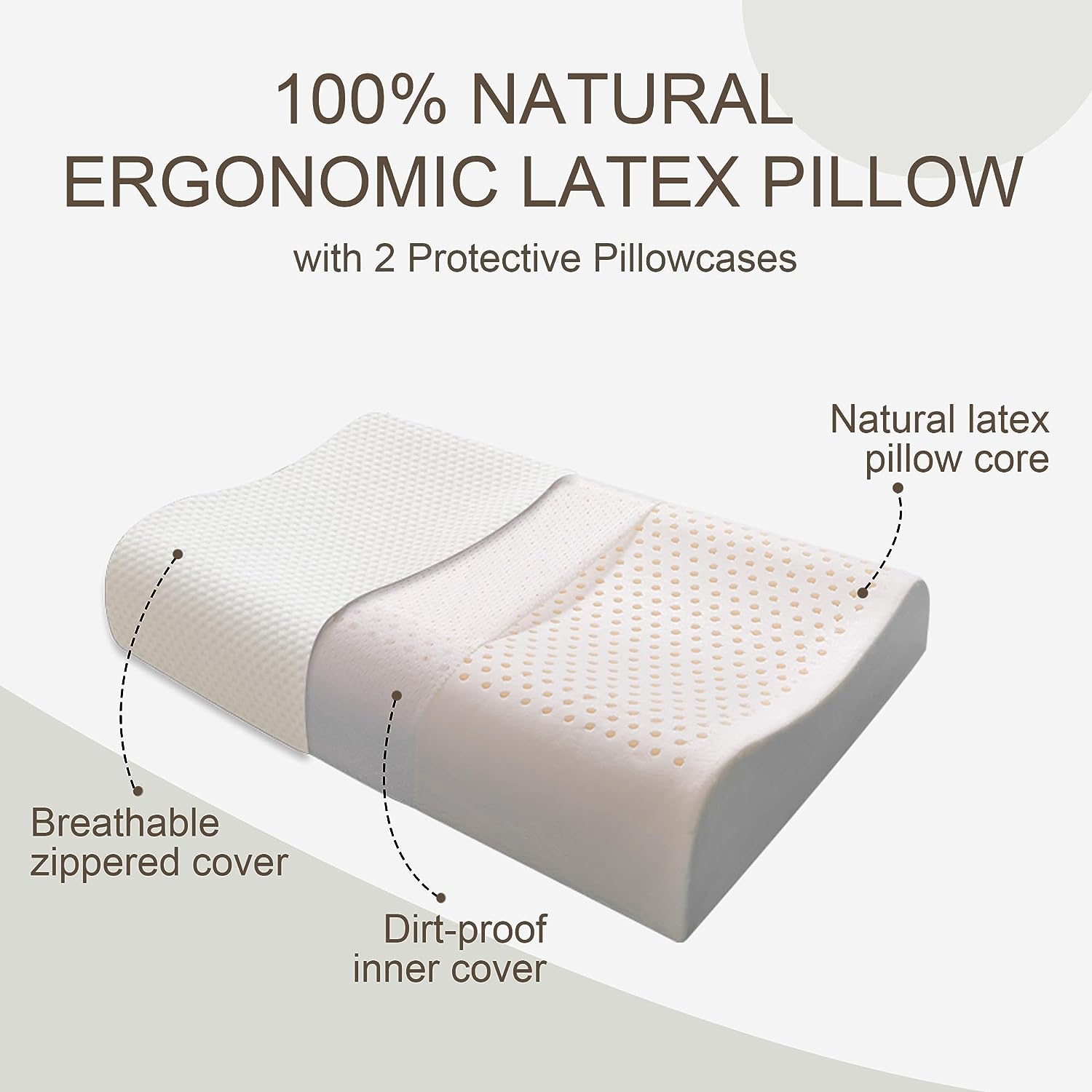 Latex contour outlet pillow