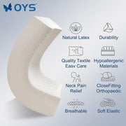 Latex Contour Pillow 100% Natural & Organic for Side Back Stomach Slee – OYS