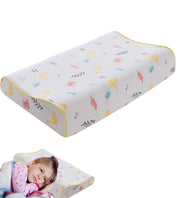 Contour Natural Latex Pillows for Kids, Bed Pillow with Removable Cartoon Pillowcase(Bear, 19.3" x 11.8" x 2.8"/3.5")