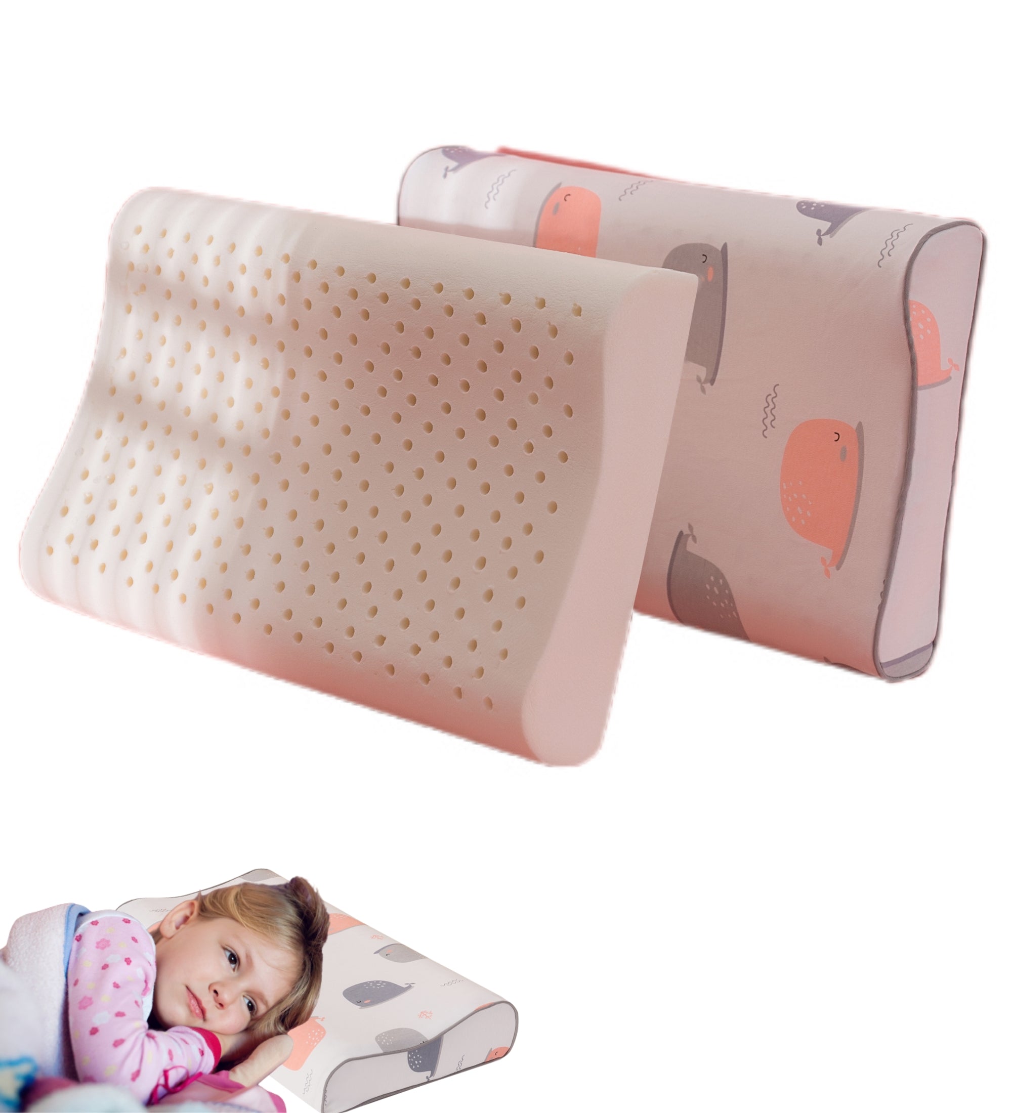 Health Kids Children Sleep Headrest Protector Latex Bed outlets Pillow 30*50cm